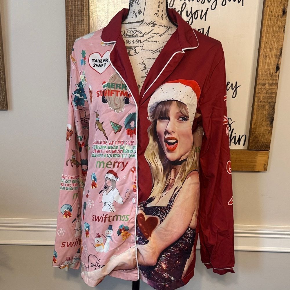 Taylor Swift Christmas Pajama Top Eras Tour 1989